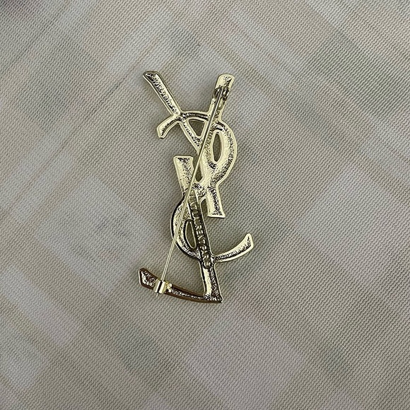 Yves Saint Laurent Light Gold Brooch - Picture 3 of 4